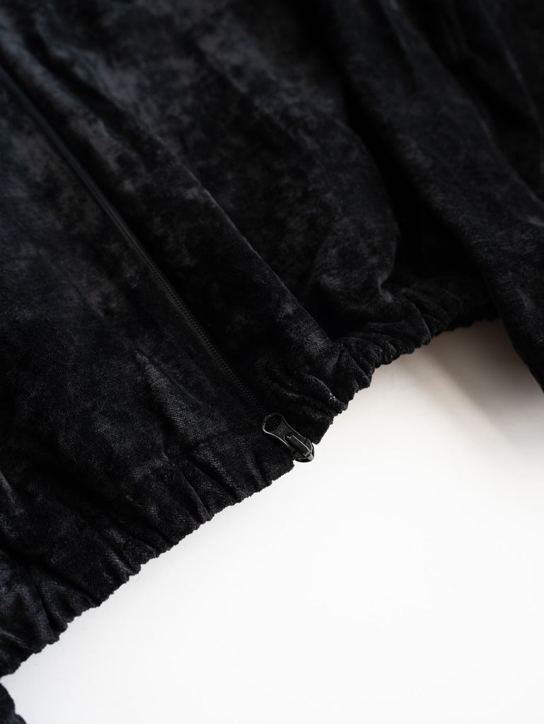 [Scheduled to arrive in September] GABRIELA COLL GARMENTS / COTTON VELVET ZIPPER JACKET-02-BLACK-