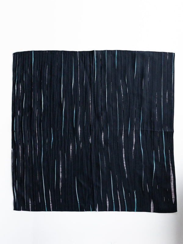 IRENISA / HAND TIE-DYE SCARF -BLACK×GREEN-