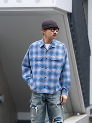 LQUARTET / 50s CRAFTSMAN SHIRT -BLUE-