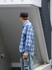 LQUARTET / 50s CRAFTSMAN SHIRT -BLUE-