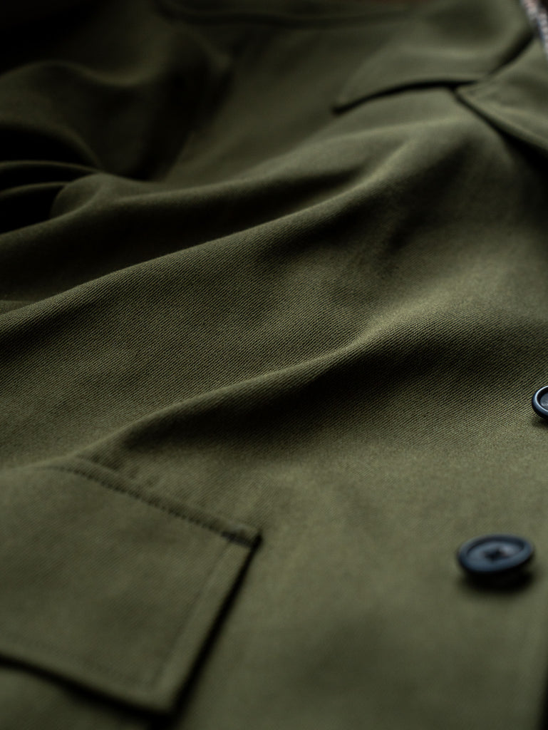 TOHNAI / FLY FRONT JACKET -OLIVE-