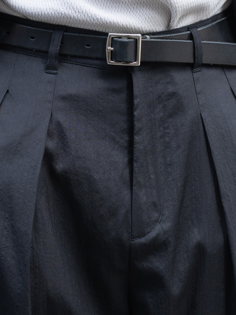 tangenet / 羊毛華達呢比利褲-黑色-