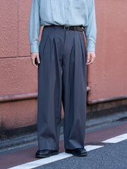 tangenet / 羊毛華達呢比利褲-黑色-