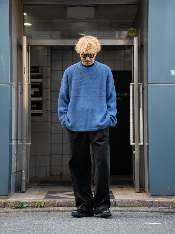 BESTIAIRE / CREWNECK KNIT-Blue-