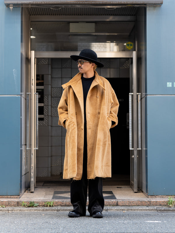 [Scheduled to arrive in September] GABRIELA COLL GARMENTS / LORO PIANA SURI ALPACA OVERSIZED COAT-44-CAMEL-