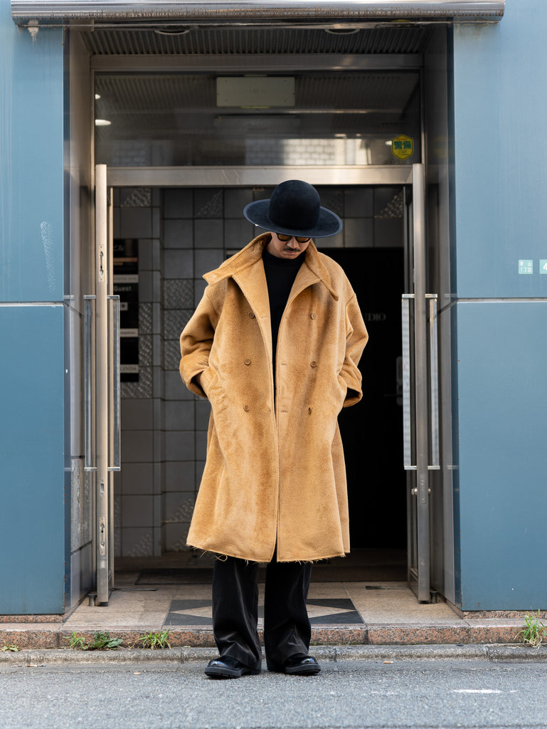 [Scheduled to arrive in September] GABRIELA COLL GARMENTS / LORO PIANA SURI ALPACA OVERSIZED COAT-44-CAMEL-