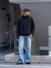 ROLD SKOV / KAPPA ZIP SHIRT -BLACK-