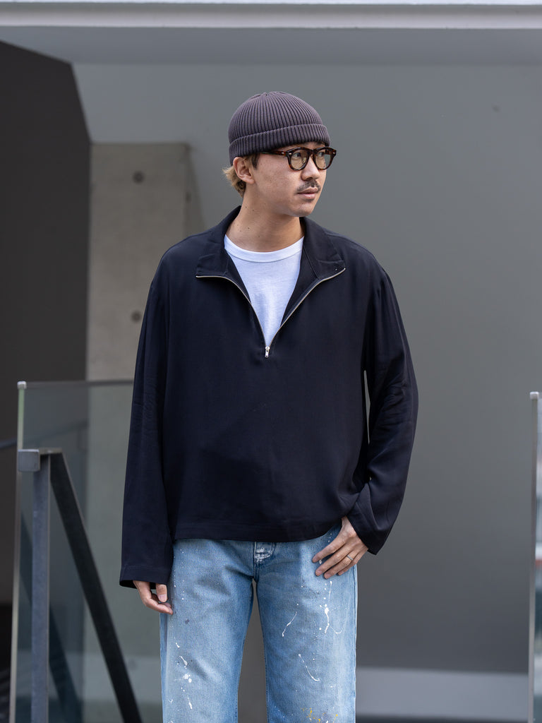 ROLD SKOV / KAPPA ZIP SHIRT -BLACK-