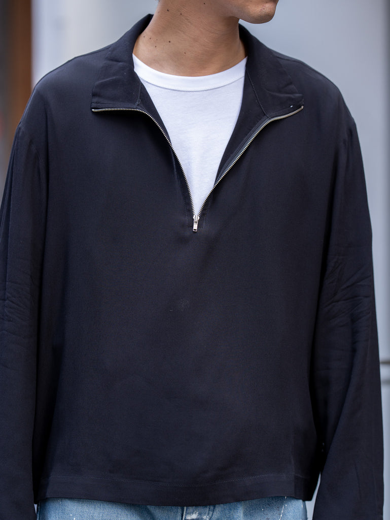 ROLD SKOV / KAPPA ZIP SHIRT -BLACK-