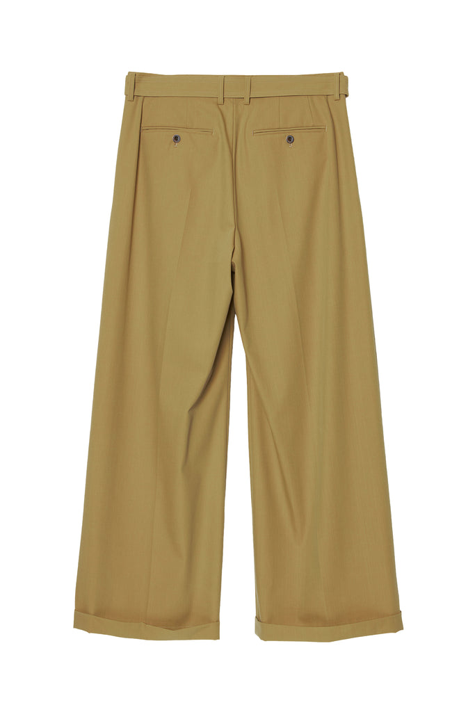 IRENISA / BELTED BUGGY TROUSERS -CAMEL-