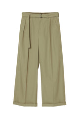 IRENISA / BELTED BUGGY TROUSERS -KHAKI-