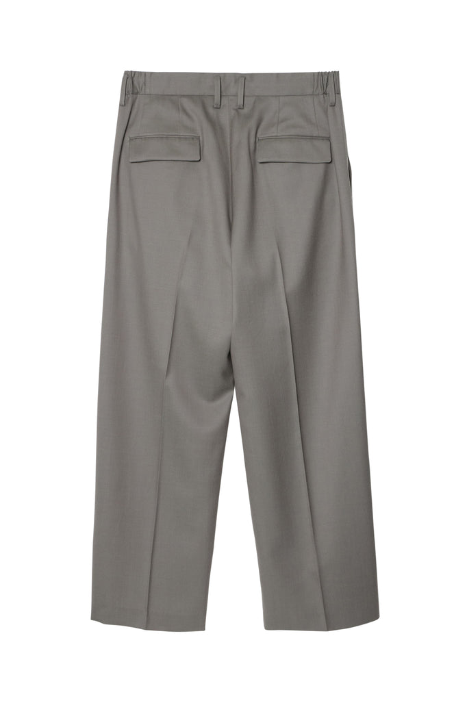 IRENISA / 兩褶寬褲 - 木炭色 -