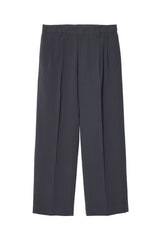 IRENISA / 兩褶寬褲 - 木炭色 -
