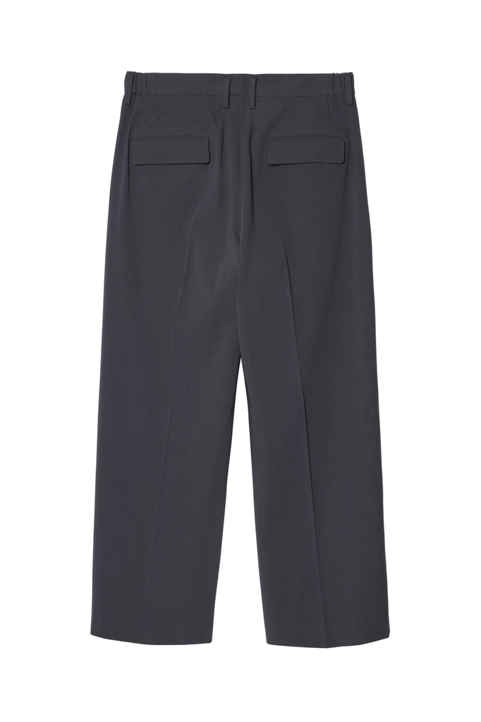 IRENISA / 兩褶寬褲 - 木炭色 -