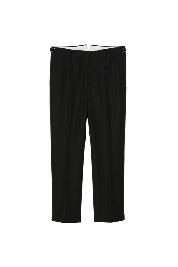 RENISA / SEMI FLARE TROUSERS -Black-