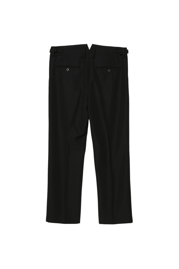 RENISA / SEMI FLARE TROUSERS -Black-