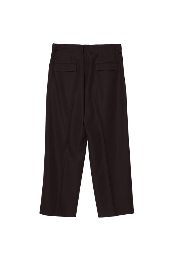 IRENISA / TWO TUCKS WIDE PANTS -BURGUNDY-