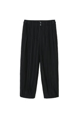 IRENISA / VOLUME PANTS  -BLACK STRIPE-