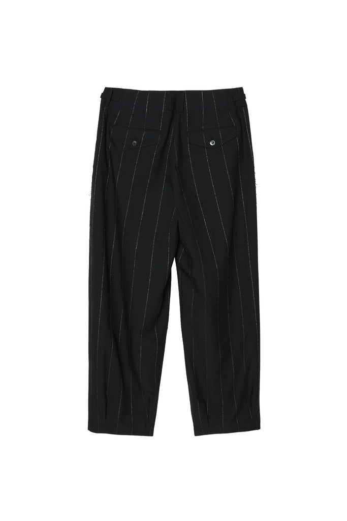 IRENISA / VOLUME PANTS  -BLACK STRIPE-