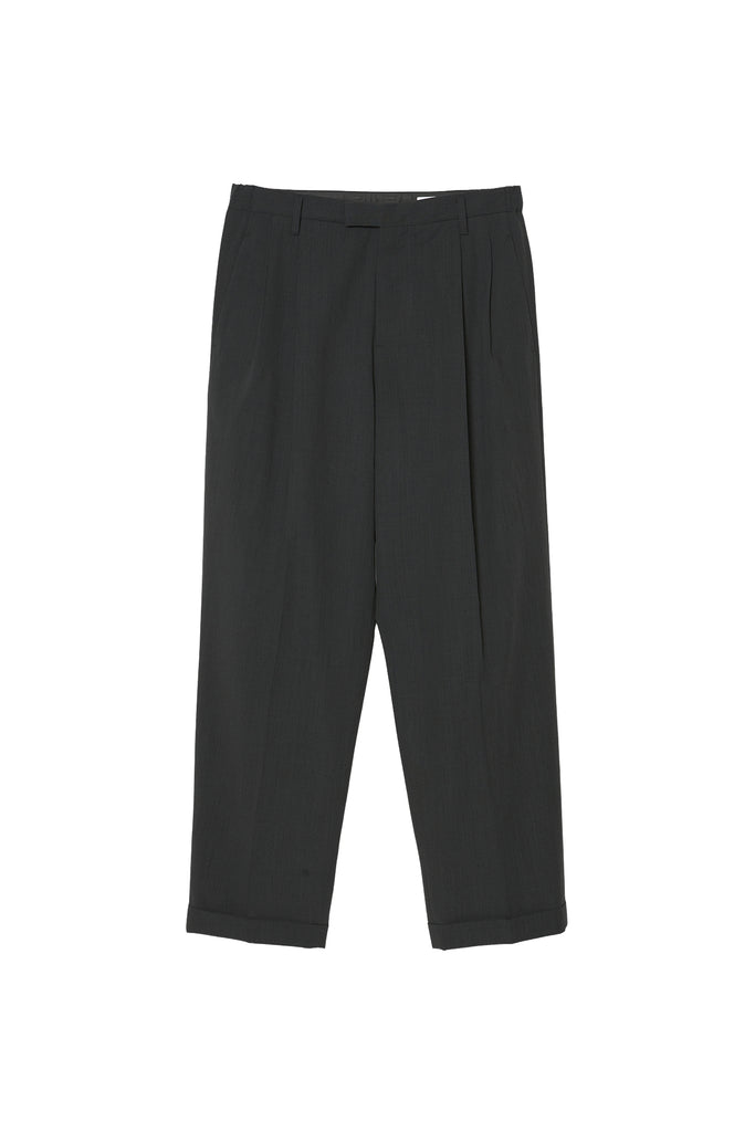 IRENISA / TWO TUCKS TAPERED TROUSERS -D.GRAY-