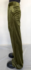 TAAKK / VELVET TROUSERS-Green-