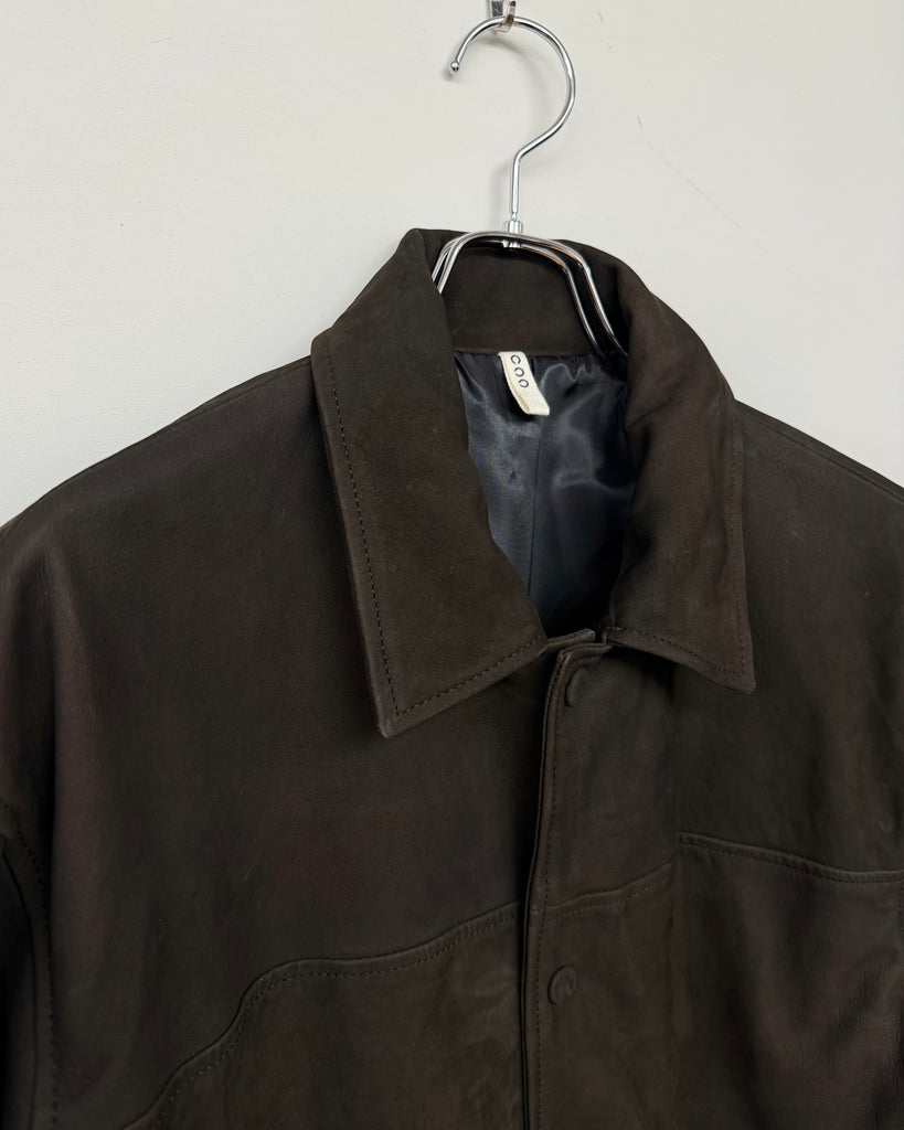 【預計12月中旬到貨】CCU/皮革BLOUSON-BLACK-