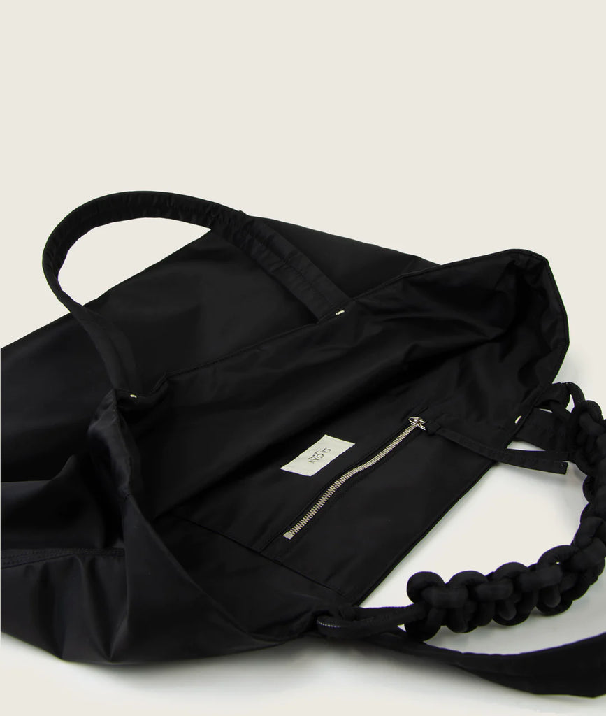 SAGAN Vienna / PAZAR TOTE BAG XL recycled nylon -BLACK-｜aIbn 