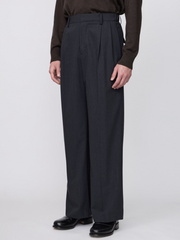 【1/24(土)発売】IRENISA / TWO TUCKS WIDE TROUSERS -CHARCOAL GRAY-