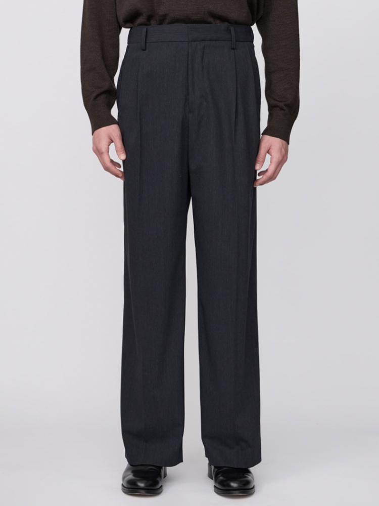 【1/24(土)発売】IRENISA / TWO TUCKS WIDE TROUSERS -CHARCOAL GRAY-