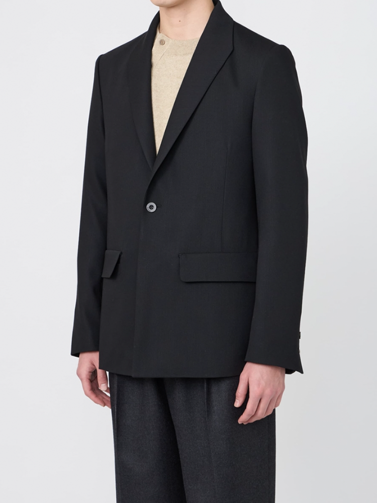 【10/9(金)発売】IRENISA / MODIFIED SHAWL-COLLAR JACKET -BLACK-
