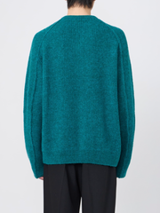 【9/19(土)発売】IRENISA /  CREW-NECK KNIT CARDIGAN -GREEN-