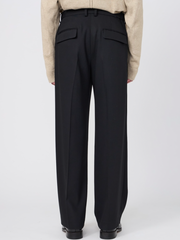 【9月末入荷予定】IRENISA / TWO-TUCKS WIDE TROUSERS -BLACK-