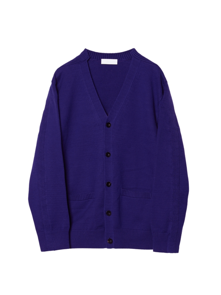 IRENISA /  COTTON KNIT CARDIGAN -PURPLE-