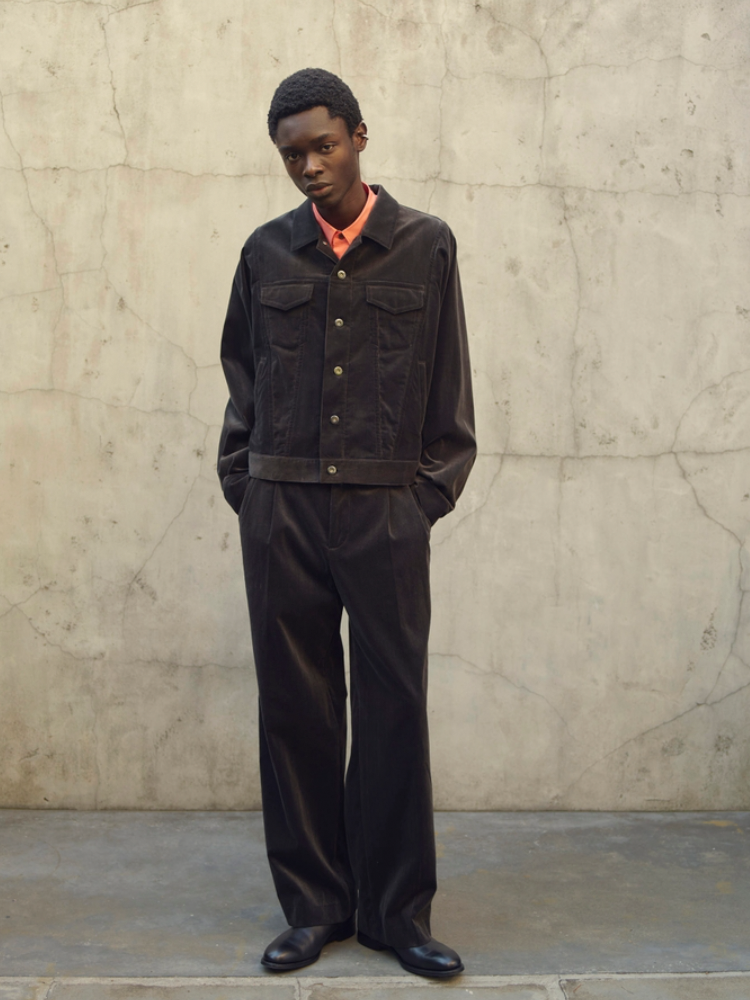 [Expected to arrive at the end of July] IRENISA / TWO TUCKS WIDE PANTS -BLACK OLIVE-