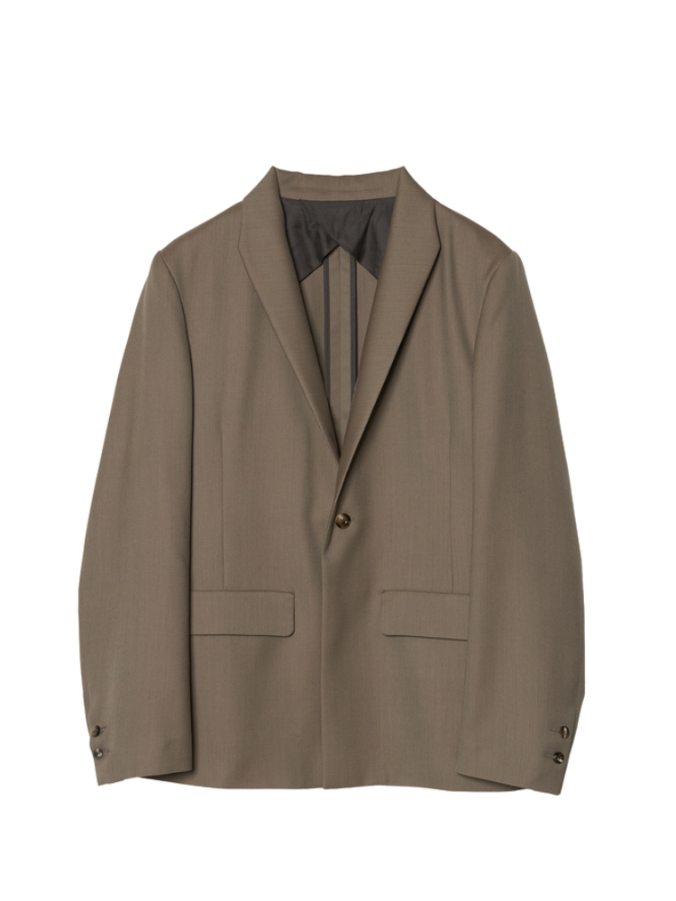 [Expected to arrive at the end of July] IRENISA / MODIFIED SHAWL COLLAR JACKET -MOCHA BEIGE-