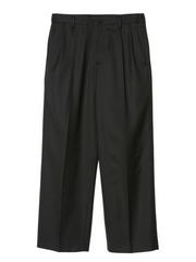 IRENISA / TWO TUCKS WIDE PANTS -DARK CHARCOAL-