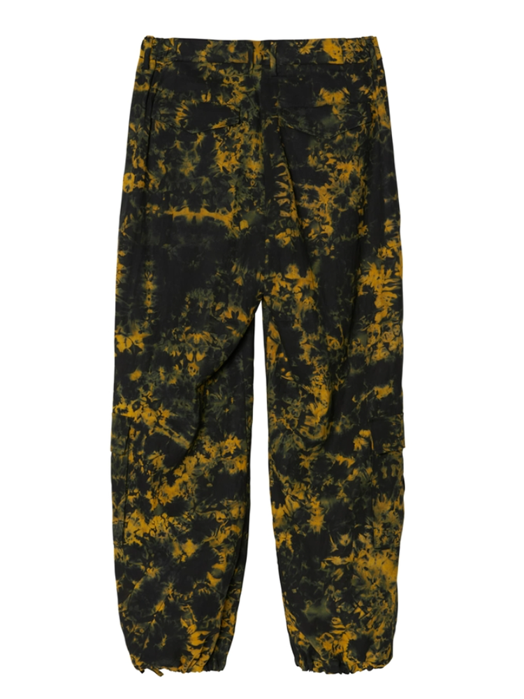 IRENISA / TWO TUCKS WIDE CARGO PANTS -BLACK × YELLOW-｜aIbn公式通販
