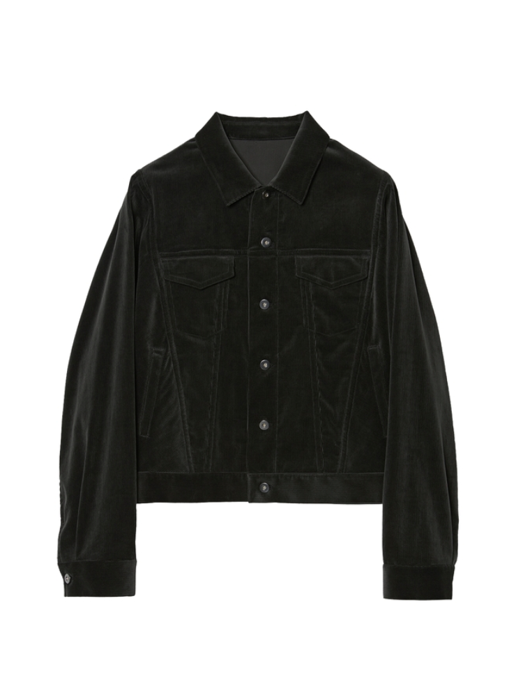 IRENISA /   MODIFIED JEAN JACKET -BLACK OLIVE-