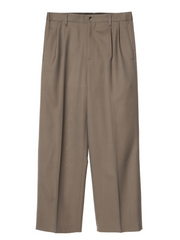 IRENISA / TWO TUCKS WIDE PANTS -MOCHA BEIGE-