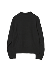 IRENISA /  COTTON KNIT PULLOVER -DARK CHARCOAL-