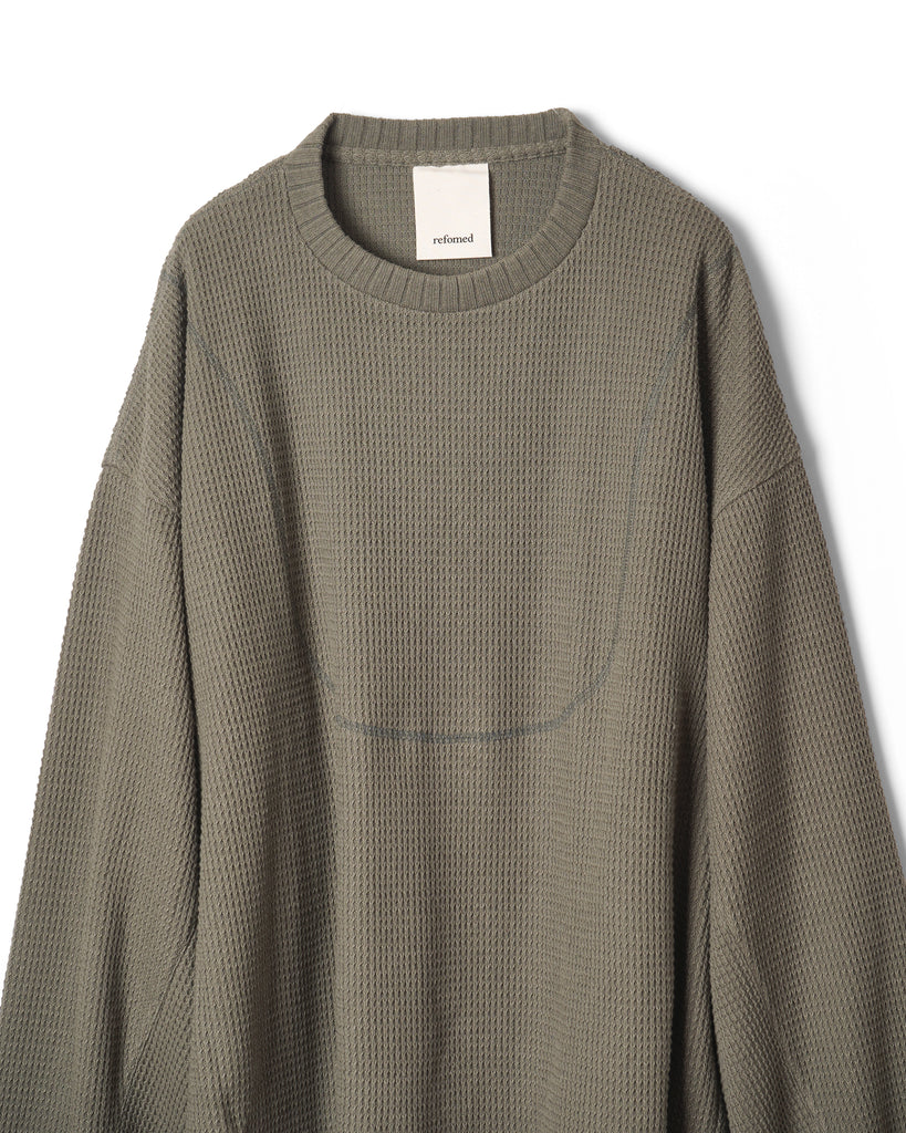 refomed(リフォメッド) / AZEAMI THERMAL TEE -KHAKI-｜aIbn公式通販