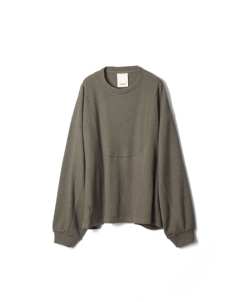 refomed / AZEAMI THERMAL TEE  -KHAKI-