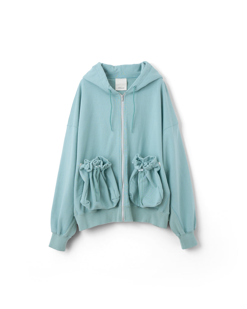refomed / "KINCHAKU" ZIPUP HOODIE -MINT-