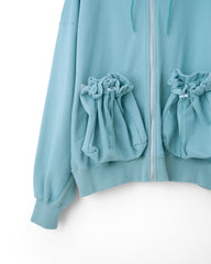 refomed / "KINCHAKU" ZIPUP HOODIE -MINT-