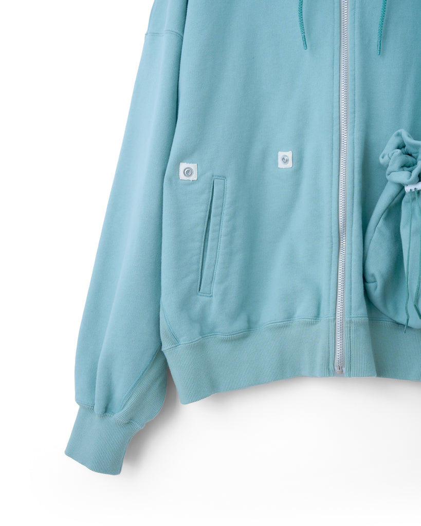 refomed / "KINCHAKU" ZIPUP HOODIE -MINT-
