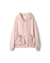 refomed / "KINCHAKU" ZIPUP HOODIE -PINK-