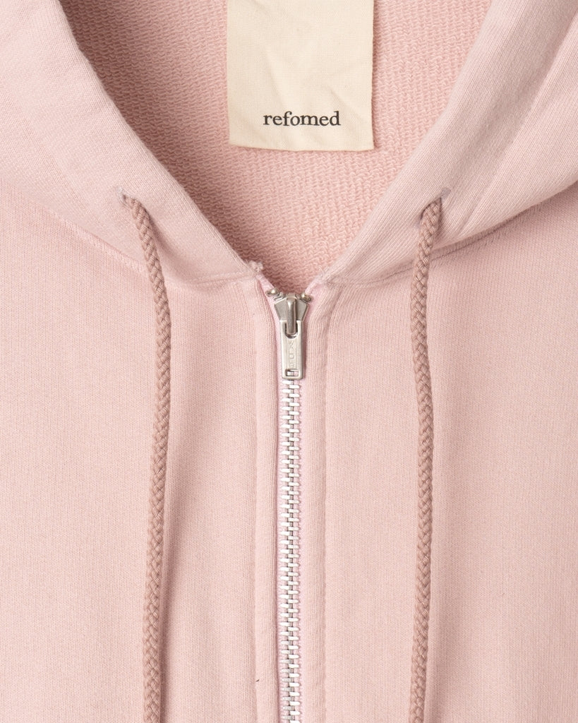 refomed / "KINCHAKU" ZIPUP HOODIE -PINK-