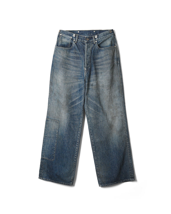 reformed / right handed denim pants "used"