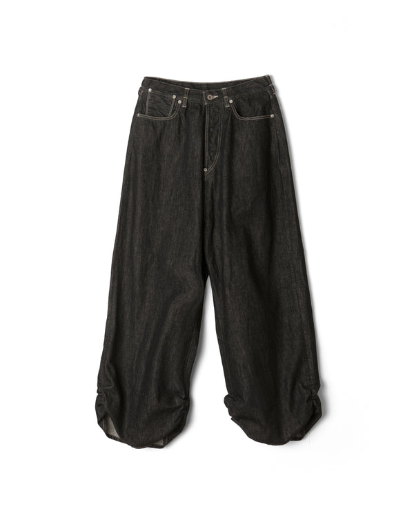 refomed / FRESH MAN DENIM WIDE PANTS “OW”-BLACK-