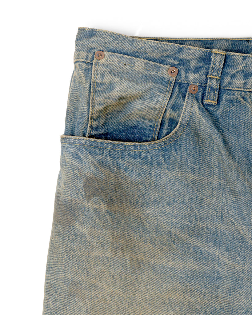 refomed / RIGHT HANDED DENIM PANTS “USED”-USED-